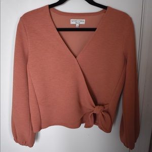 Coral wrap top